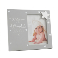 FS827-GR: Grey Wooden Photo Frame
